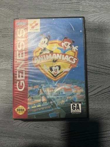 Animaniacs (Sega Genesis, 1994) Authentic Game Cartridge, CIB Complete