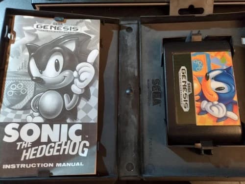Sega Classic Sonic the Hedgehog - Genesis - Complete in Box CIB Manual - Tested