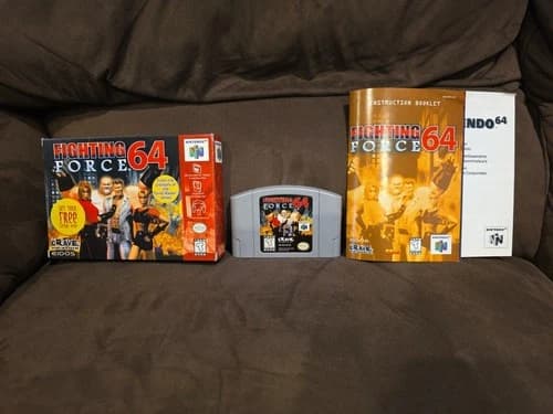 NINTENDO 64 FIGHTING FORCE 64 COMPLETE IN BOX CIB RARE AUTHENTIC