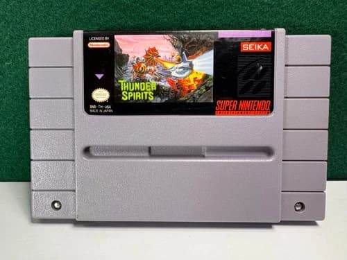 Thunder Spirits (Super Nintendo SNES, 1992) Authentic. Working.