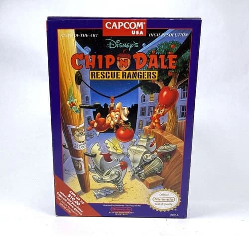 Chip 'n Dale Rescue Rangers NES Nintendo Game 1990 Capcom CIB