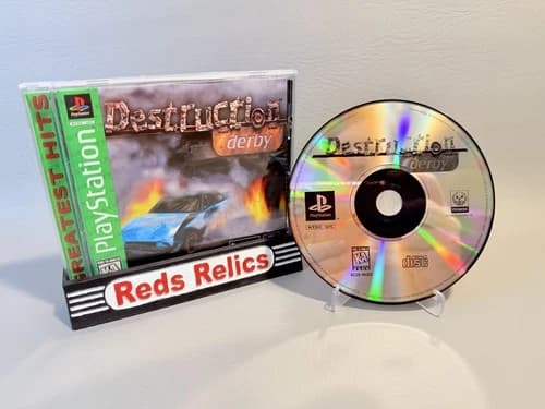 Destruction Derby (Playstation PS1) Complete CIB w/RegCard Greatest Hits Clean