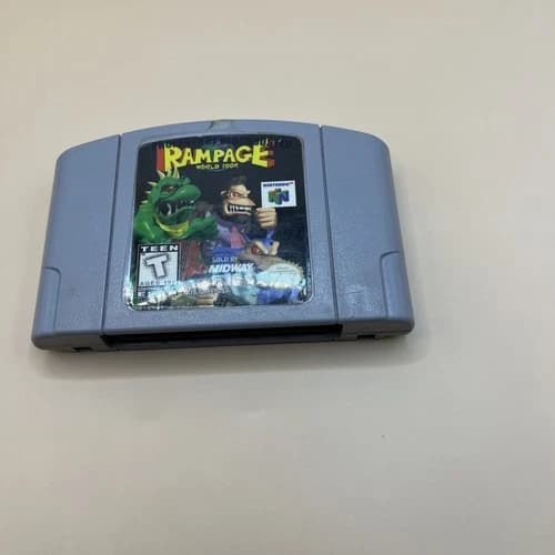 Rampage World Tour Nintendo 64 N64 Cartridge, Authentic, Tested working