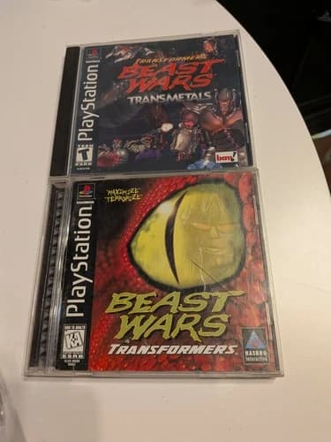 Transformers Beast Wars and Transmetals PS1 CIB Playstation 1 Black Labels