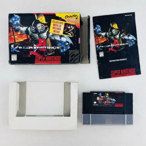 Killer Instinct Super Nintendo SNES Game Box Manual Authentic No CD