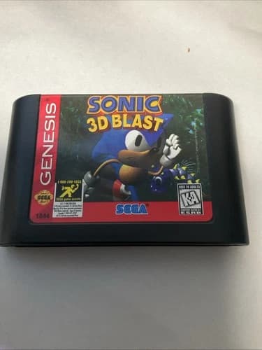 Sonic 3D Blast SEGA Genesis Video Game Platformer Action Blockbuster Tested