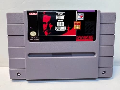 The Hunt for Red October (Super Nintendo SNES, 1993) Authentic Great Labels!