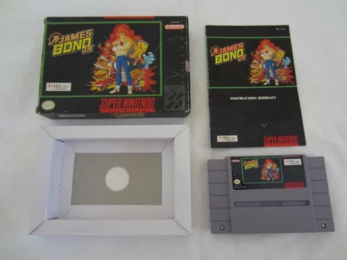 James Bond Jr. (SNES) Super Nintendo CIB Complete Box 1992 THQ RARE