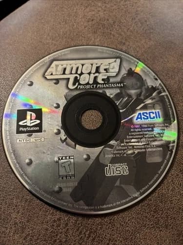 Armored Core: Project Phantasma (Sony PlayStation 1, 1998) Disc Only