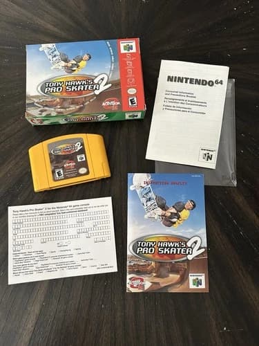 Nintendo 64 N64 Game Tony Hawks Pro Skater 2 CIB Complete In Box