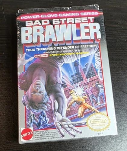 1989 BAD STREET BRAWLER Nintendo NES Game Box ONLY W/Manual Inserts CLEAN