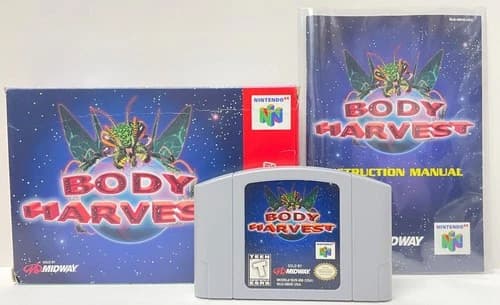 Body Harvest Nintendo 64 N64 Original Game Manual & Box | 1998 Tested & Cleaned
