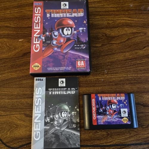 Tinhead (Sega Genesis, 1993) Complete W/Manual - Authentic