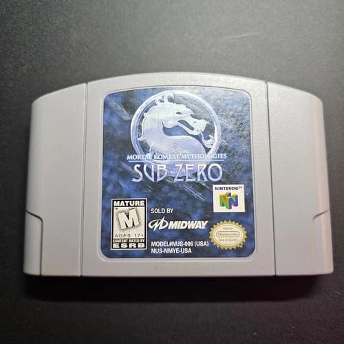 Mortal Kombat Mythologies: Sub-Zero N64 (Nintendo 64, 1997) Authentic Tested