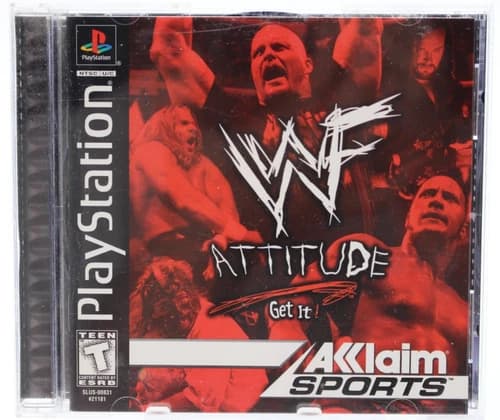 WWF Attitude for PS1 Sony PlayStation 1, 1999, Complete with Manual, Reg. Card