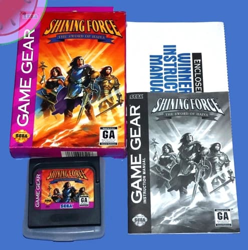 TESTED Sega GAME GEAR Genuine SHINING FORCE SWORD OF HAJYA Complete NEW Battery