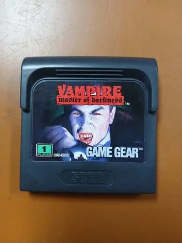 Sega Game Gear Rare Vampire: Master of Darkness 1993, Authentic with OEM Holder