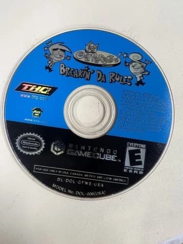 Fairly OddParents: Breakin' Da Rules (Nintendo GameCube, 2003) Disc Only