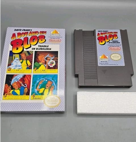 A Boy and His Blob Trouble on Blobolonia NES Nintendo 1989 Boxed CIB Cartridge