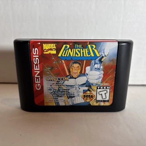Capcom’s The Punisher for Sega Genesis - Authentic & Tested - Cartridge Only