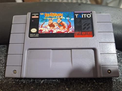 SNES The Flintstones The Treasure of Sierra Madrock Super Nintendo AUTHENTIC