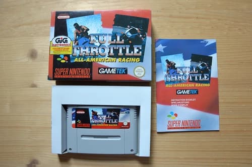 SNES - Full Throttle: All-American Racing - (CIB, with manual)