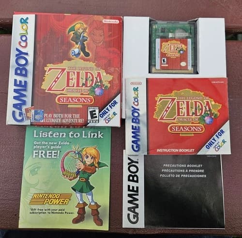 Legend Of Zelda Oracle Of Seasons Game Boy Color Authentic Complete Cartridge