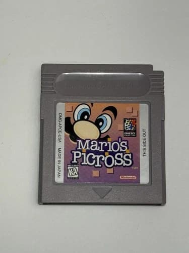 Mario's Picross (Nintendo Game Boy, 1995) - Authentic Cartridge *TESTED*