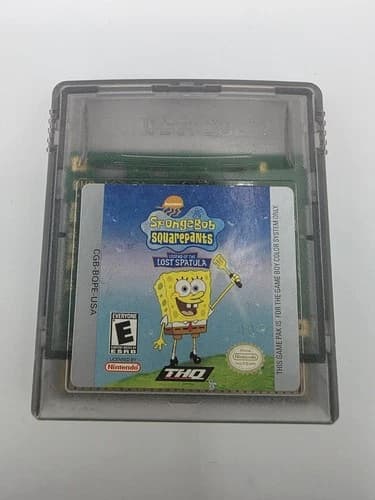 Spongebob Squarepants Legend of the Lost Spatula Nintendo Gameboy Color Tested