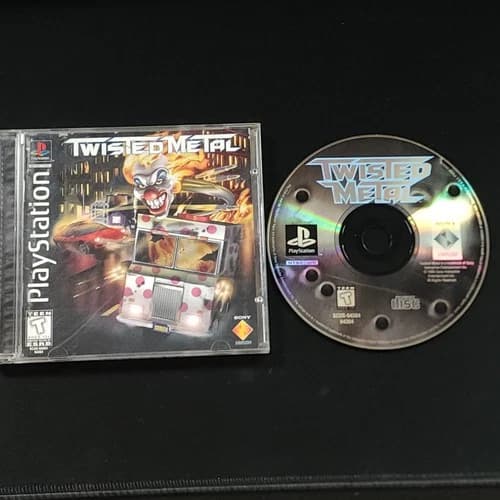 Twisted Metal (PlayStation 1, PS1, 1995) CIB Rare Black Label Jewel Case Variant