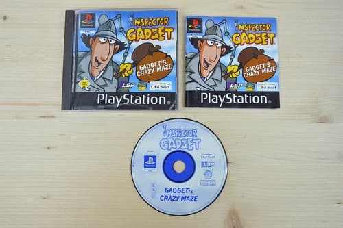 PS1 - Inspector Gadget: Gadget's Crazy Maze - (CIB, with manual)