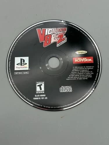 Vigilante 8: 2nd Offense (Sony PlayStation 1, 1999) - Disc Only Tested Works
