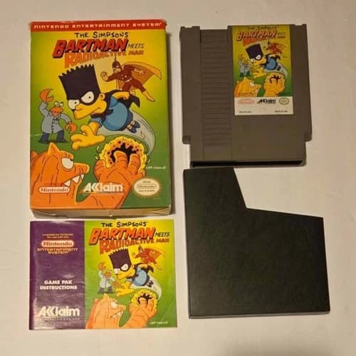 The Simpsons: Bartman Meets Radioactive Man Nintendo NES CIB Complete Authentic