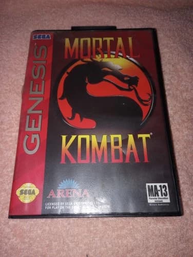 Mortal Kombat Sega Genesis CIB Complete Fighting Game Tested w/Manual 1993 ✅