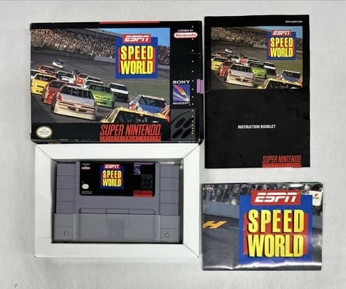 ESPN Speedworld (Super Nintendo Entertainment System, 1994) CIB