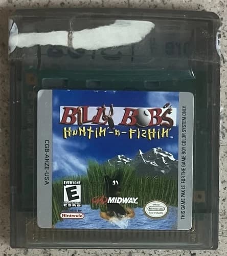 Billy Bob's Huntin'-n-Fishin' Nintendo Game Boy Color, 1999, Authentic & Tested