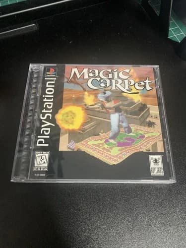 Magic Carpet (Sony Playstation 1 PS1) CIB Rare Jewel Case Var Black Label Tested