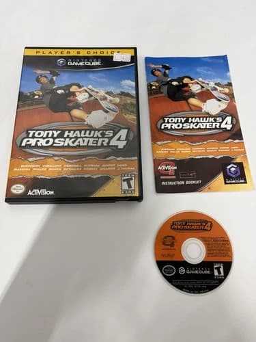 Tony Hawk's Pro Skater 4 (Nintendo GameCube, 2004) Complete w/Manual
