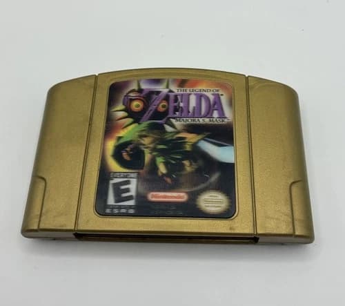 The Legend of Zelda Majoras Mask Gold Cartridge (N64) Holographic Tested/works