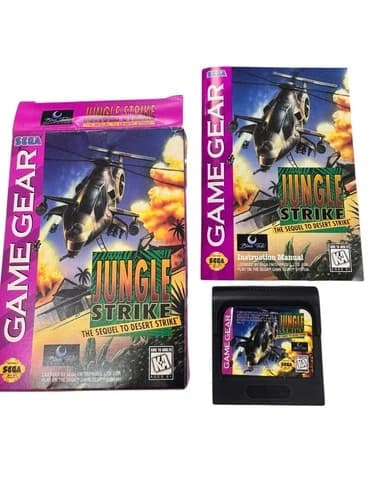 Jungle Strike Sega Game Gear Game Cartridge