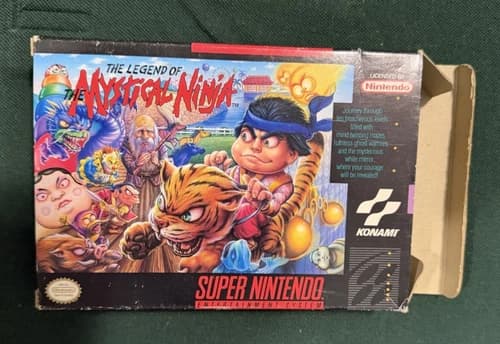 The Legend of the Mystical Ninja Super Nintendo SNES Authentic Konami Tested CIB