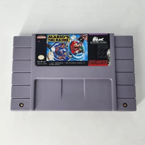 Mario's Time Machine (Super Nintendo, SNES, 1993) CLEANED & TESTED - Fast Ship!