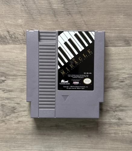 Miracle Piano Teaching System - Nintendo Entertainment NES Cartridge Cart RARE