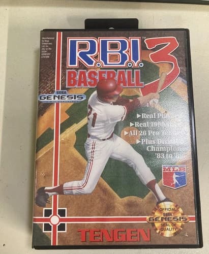 R.B.I. Baseball 3 (Sega Genesis, 1991) - CIB
