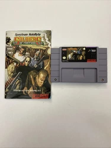 Soldiers of Fortune SNES Game (Super Nintendo) Authentic Tested Working w/ Manua