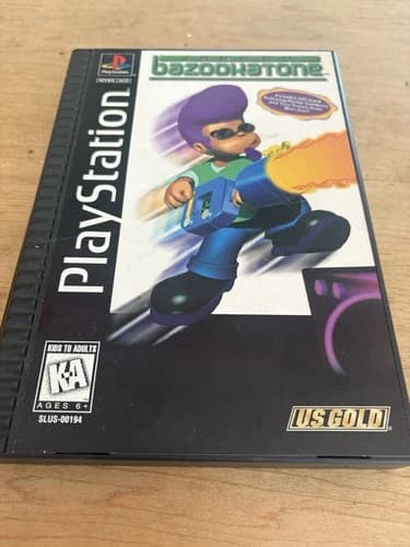 Johnny Bazookatone (PlayStation 1, 1996) Long Box CIB w/ Manual TESTED