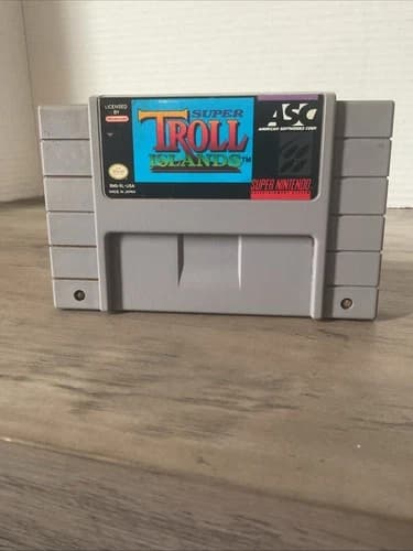 Super Troll Islands Super Nintendo SNES CART ONLY