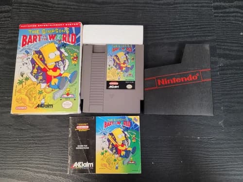 Simpsons: Bart vs. the World The Nintendo NES Complete In Box CIB Great Shape