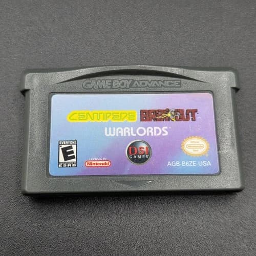 Breakout/Centipede/Warlords (Nintendo GameBoy Advance) Gba TESTED