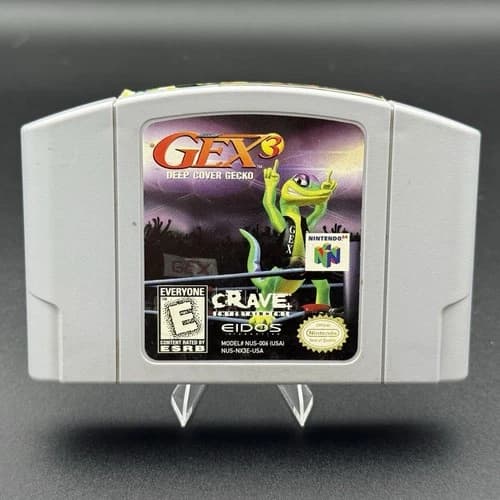 Gex 3: Deep Cover Gecko Nintendo 64 N64 1999 Game Cartridge Tested Working